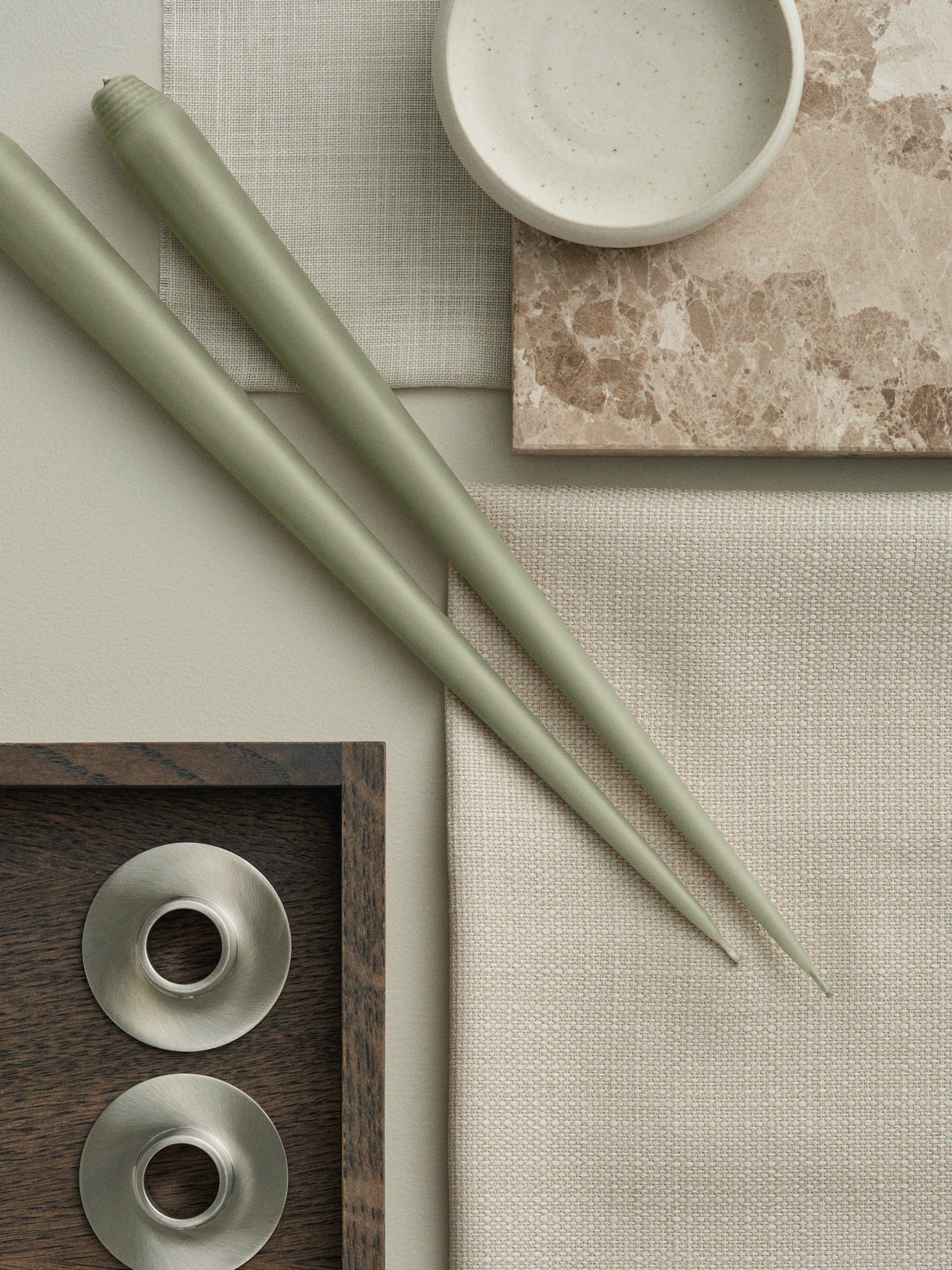 Komplet Ester & Erik dugačkih ukrasnih svijeća/2kom