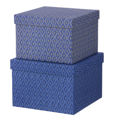 Set od 2 dekorativne kutije Lulu Indigo