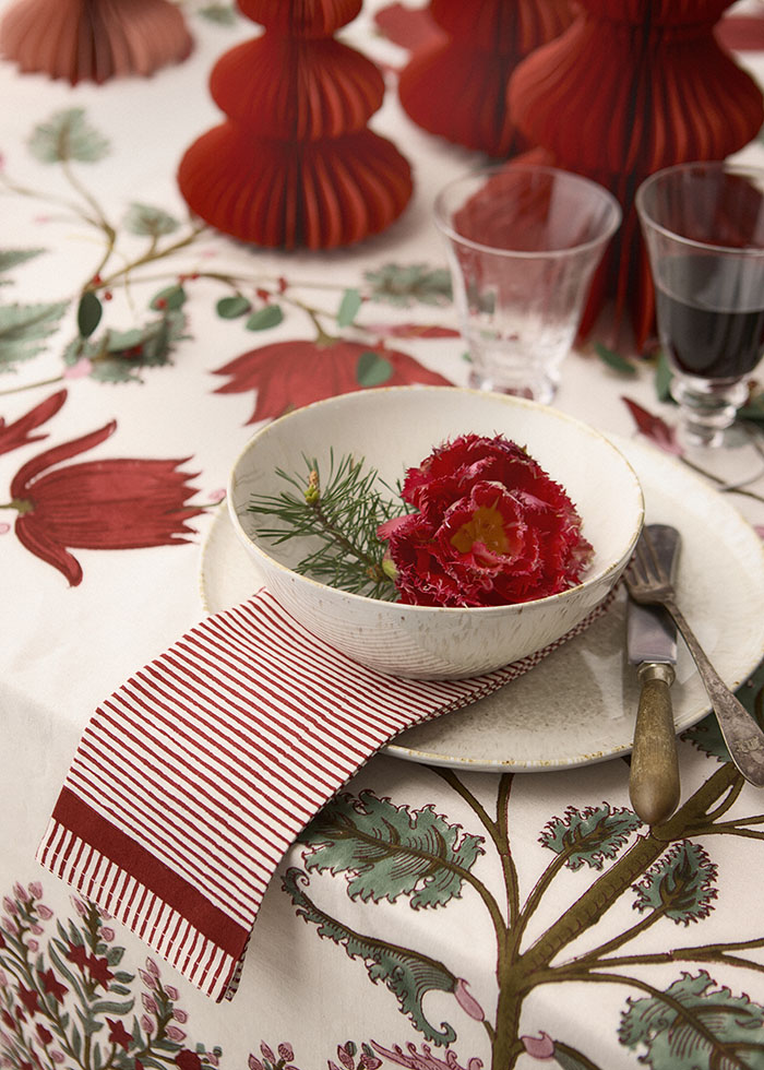 Pamučni ubrusi 45x45cm Gaya Scarlet S/4kom - Slika 2