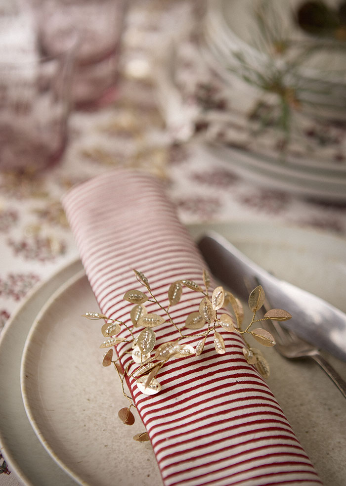 Pamučni ubrusi 45x45cm Gaya Scarlet S/4kom - Slika 3