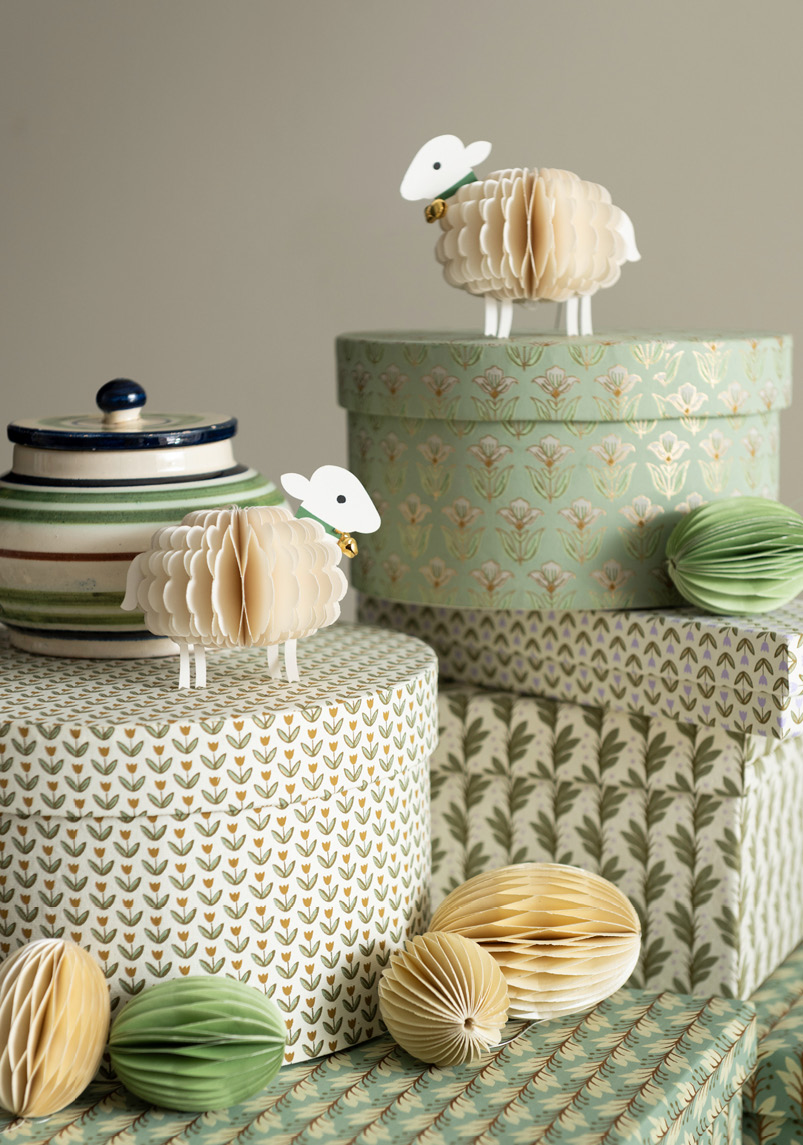 Okrugla dekorativna kutija Calla zelena L - Slika 2