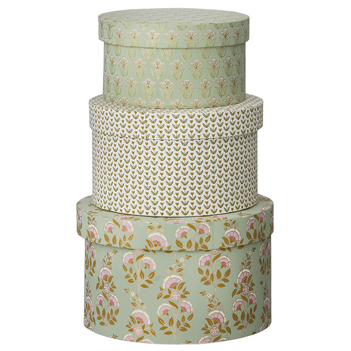 Okrugla dekorativna kutija Calla zelena L - Slika 3