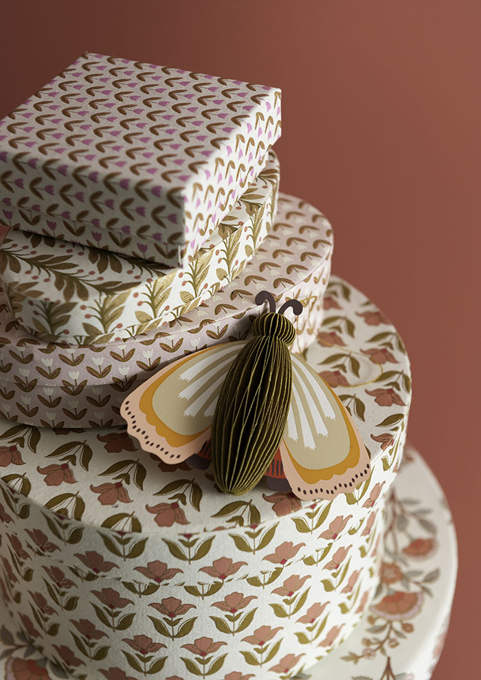 Okrugla dekorativna kutija Calla crvena S - Slika 2